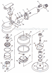 Page A Diagram and Parts List for CP760P T024718 Chicago Pneumatic Sander